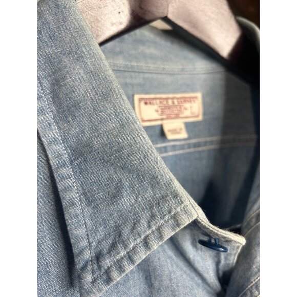 J. Crew Wallace and Barnes Light Wash Denim Shirt Chambray Button Front - Picture 7 of 9
